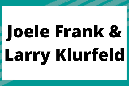 Joele Frank & Larry Klurfeld (1) Joele Frank & Larry Klurfeld (1)